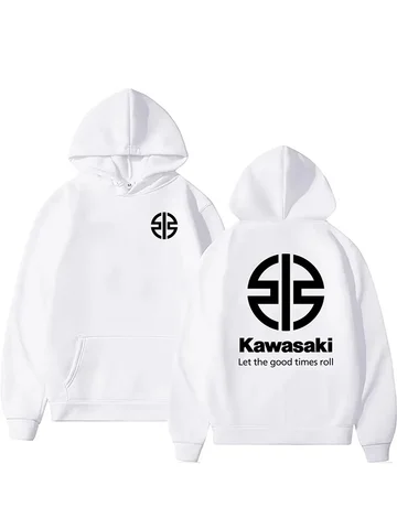 Kawasaki Let The Good Times Roll 남성용 봄, 가을 익스트림 스포츠 후드 여성 캐주얼 운동복 커플 스트리트 풀오버