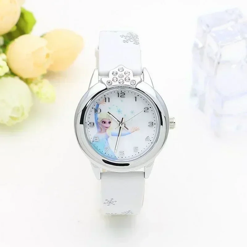 Disney Frozen Elsa Children\'s Watch Anime Figure Anna Belt Analog Luminous Digital Electronic Cartoon Watch Kids Birthday Gift