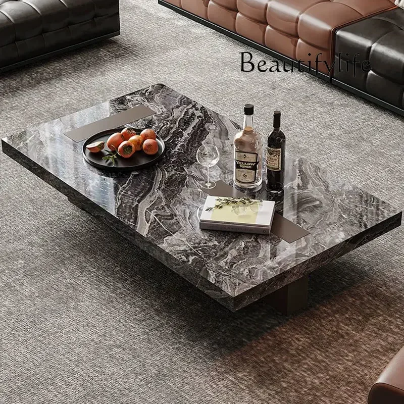 طاولة قهوة مستطيلة الشكل عائمة من P-Tu، موديل جديد 2025 لغرف المعيشة، طاولة قهوة بسيطة من الدرجة المصممة لـ C