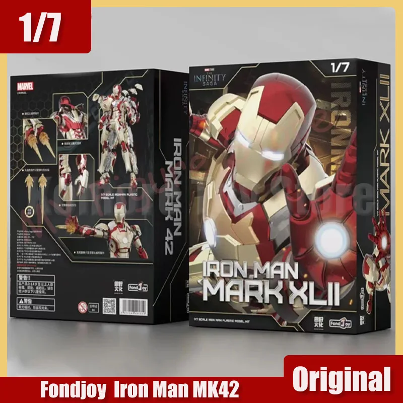 

New 1/7 Original Fondjoy Iron Man MK42 Model ABS Kit With Light Infinity Saga Marvel Ironman MK43 Assembly Joint Movable Toys