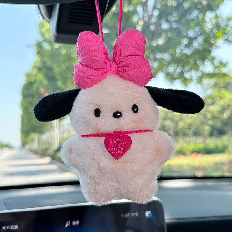 Kawaii Pochacco Plush Keychain Dolls Toys Cute Sanrio Stuffed Plush Pendant Car Accessories Cartoon Bag Pendant Christmas Gifts