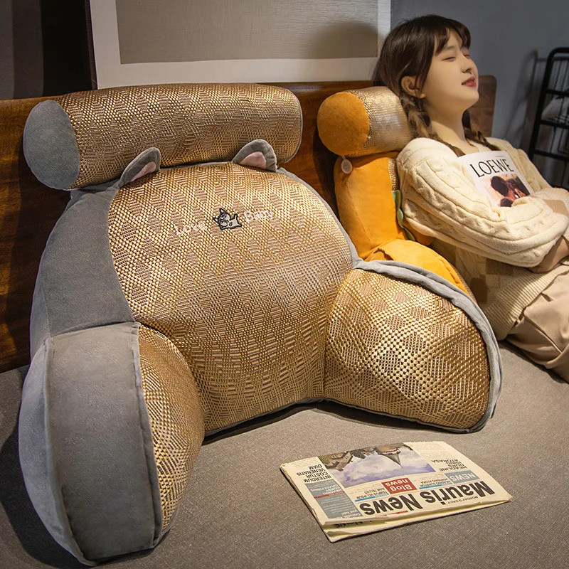 

Summer Bedside Cushion Pillow Backrest Dormitory Bed Reading and Playing Sofa Waist Support Office Supportive