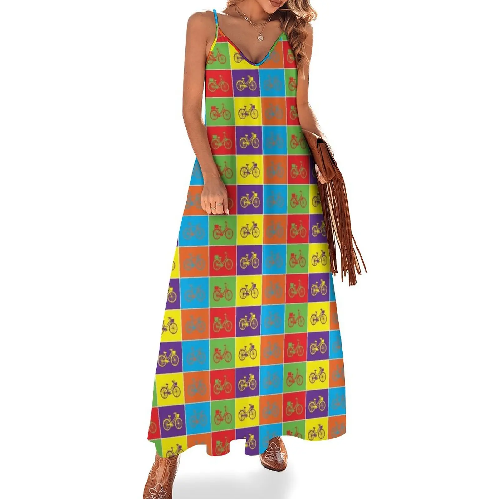 

Pop Art Bicycles Sleeveless Dress womens dress dresses for women