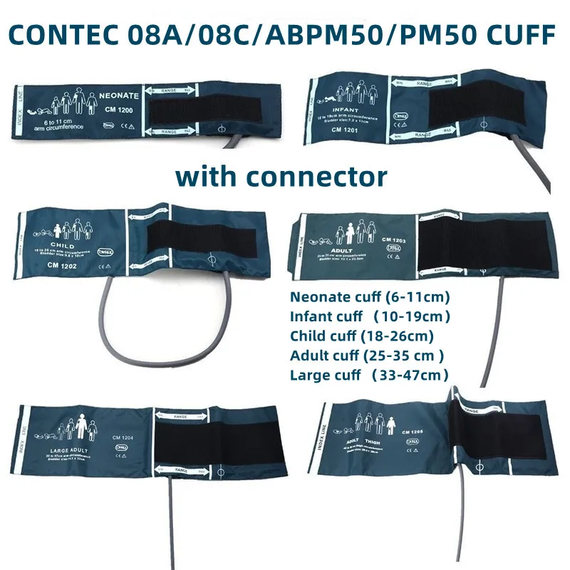 

Adult children baby cuff CONTEC 08A /08C/ABPM50 etc. Suitable for all brands of sphygmomanometers，With Connector