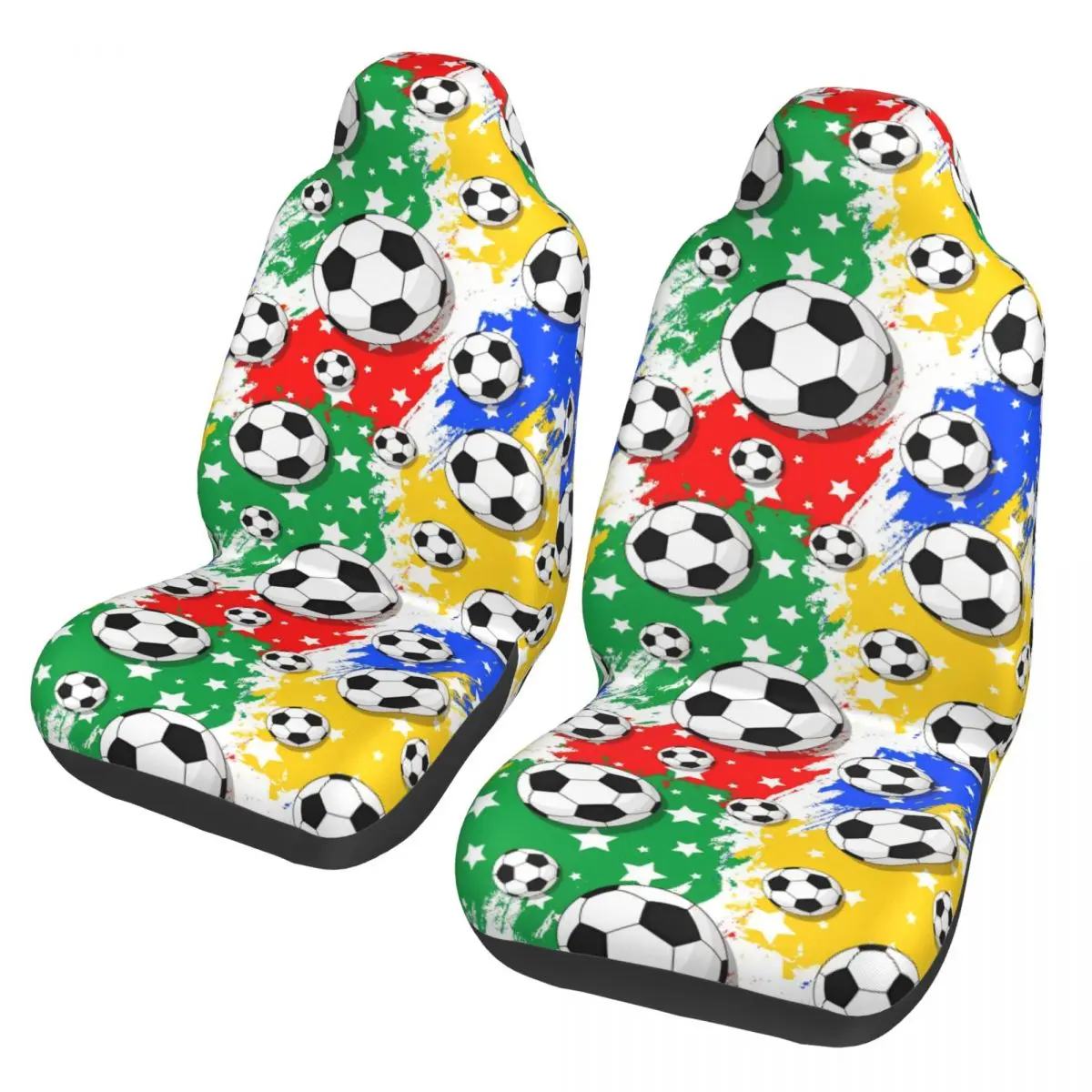 Football Soccer Patten Universal Car Seat Cover Protector Interior Accessories Travel Seat Covers Fiber Hunting