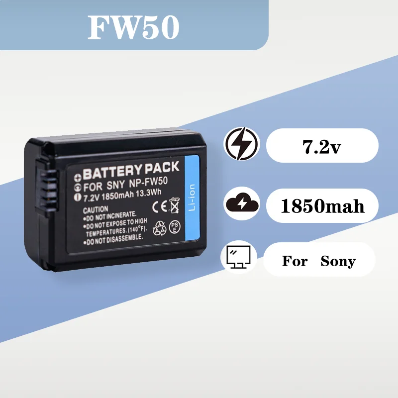 High Quality Full Decoded NP FW50 Battery 7.2V 1850mAh For Sony A5000 NEX 5T Camera