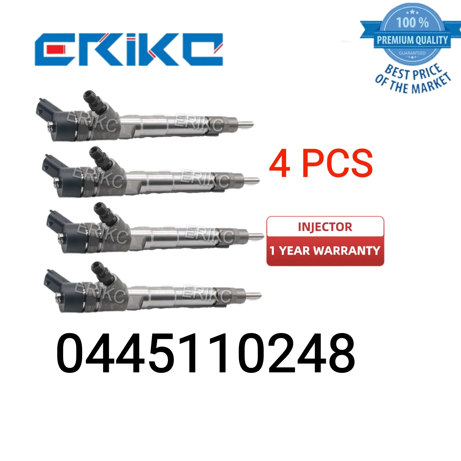 4 PCS 0445110248 Fuel Injector 0 445 110 248 Common Rail Injector Parts 0445 110 248 09860435163 for HYUNDAI IVECO