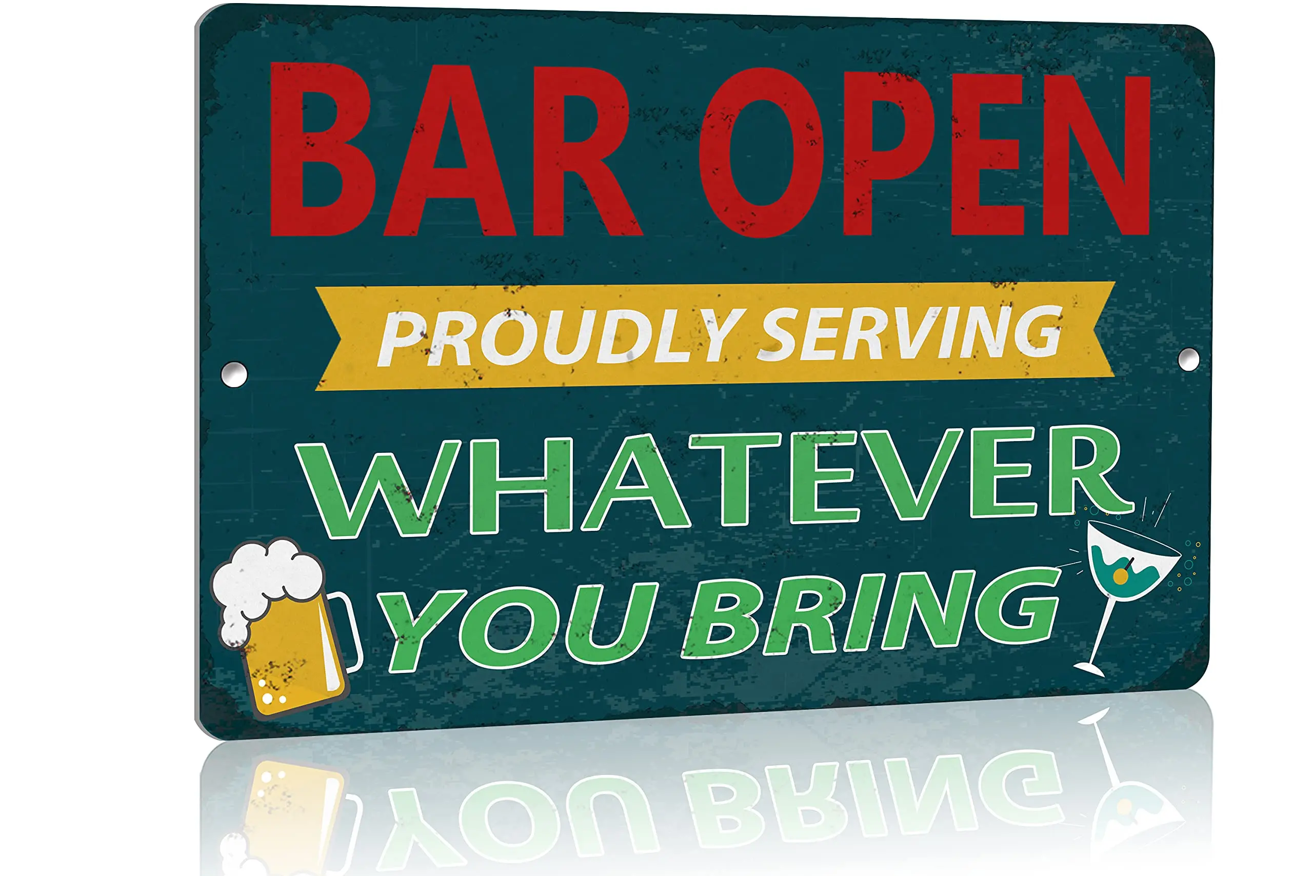 Винтажное олово для бармена, пещера, забавное настенное украшение 30,48X20,32 см-открытие стержня-6