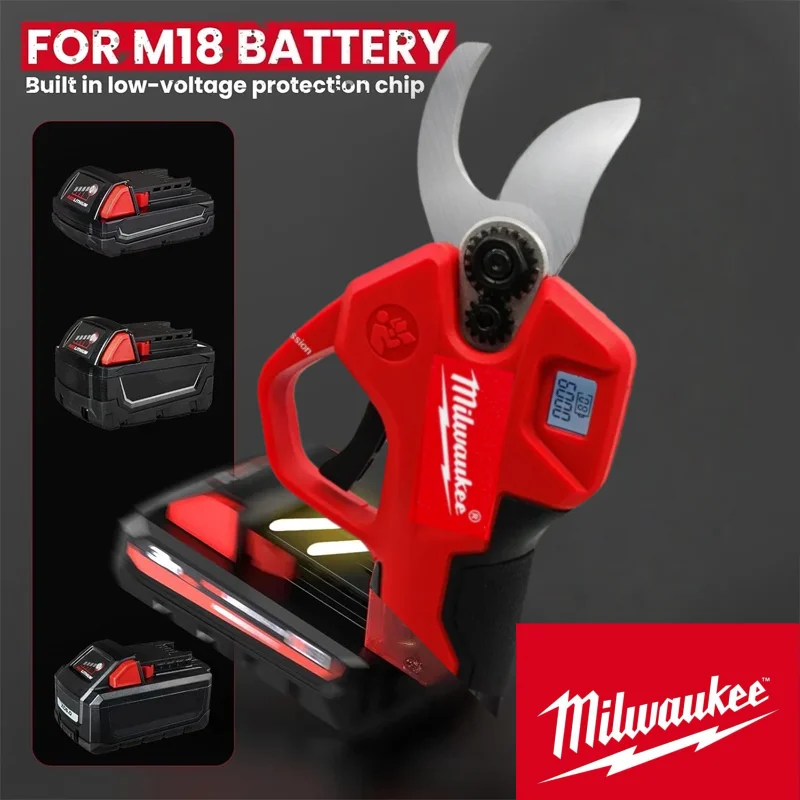 

25MM Brushless Electric Scissors Cordless Pruning Shear Tree Garden Cutter Trimmer Power Tools For Milwaukee Battery Pin