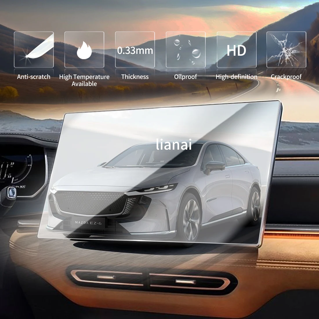 ฟิล์มกันรอยหน้าจอสำหรับ Mazda  - Interior Design Hd บทวิจารณ์และราคา
