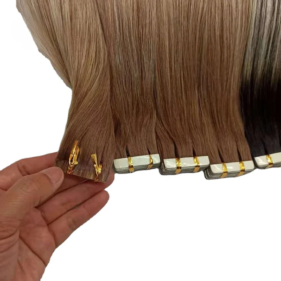 150g 100% remy  hair virgin double drawn straight real brazilian invisible injection tape in extensions human hair