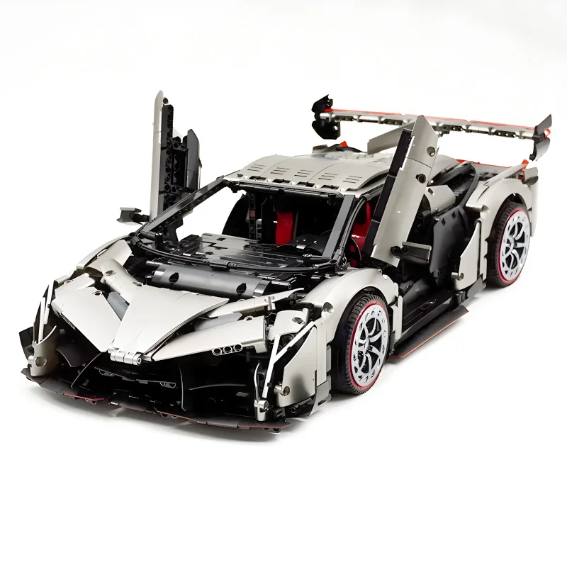 KBOX 10522 techniczny 1:8 trucizny samochód sportowy hipercar Model klocki klocki puzzle edukacyjne zabawki świąteczne prezenty dla dzieci