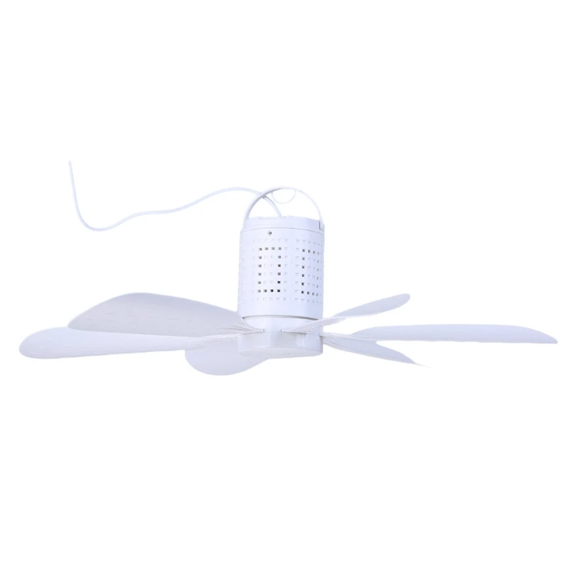 USB Fan 5V1A Mini Hanging Ceiling Fan 6Leaves for Camping and Travel Tent Fan