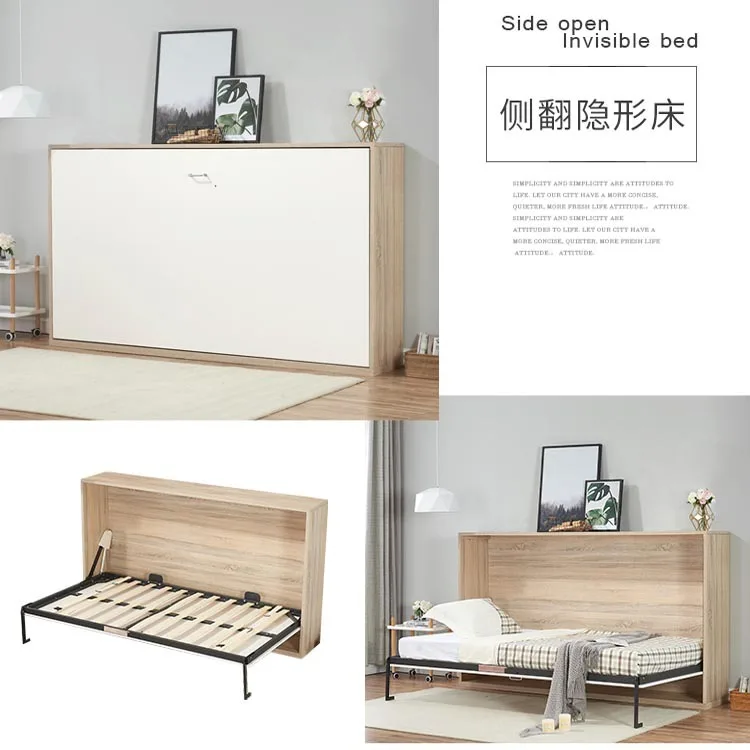 Armadietto letto pieghevole a parete nascosta invisibile ribaltamento integrato salvaspazio termoretraibile automatico accessori hardware per letto