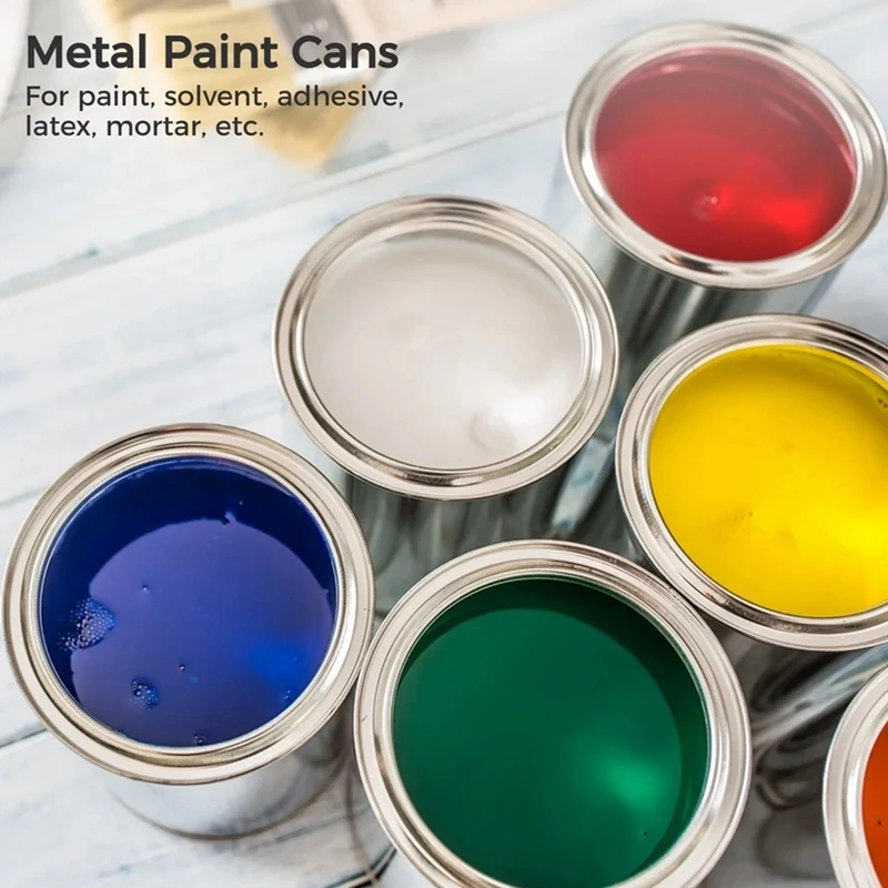 12Pcs 0.5L Metal Paint Cans Empty Unlined Paint Cans For Crafts DIY Projects Storage Containers