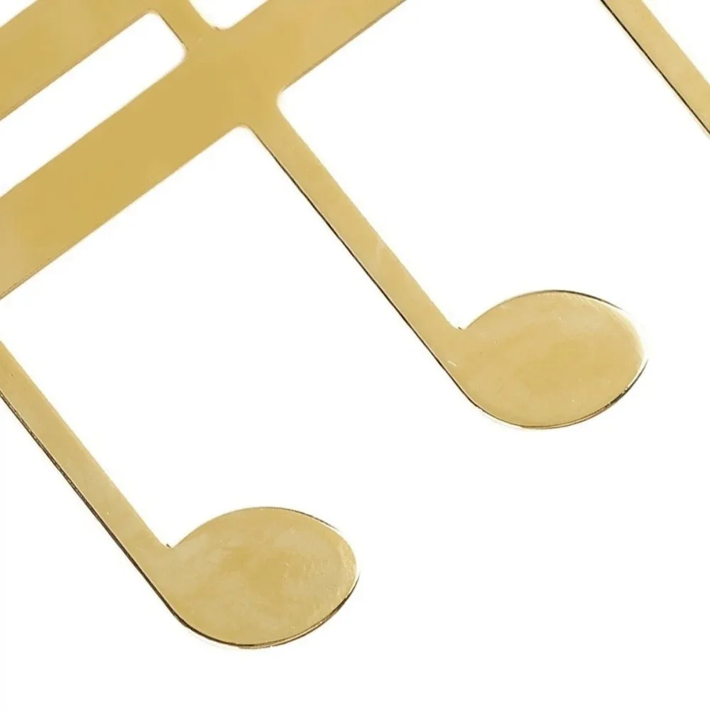 2pcs Metal ​Sheet Music Clip​ ​Note Pattern​ ​Delicate ​Music Stand Clips​ ​Gold/​Black/Silver ​Page Holder​