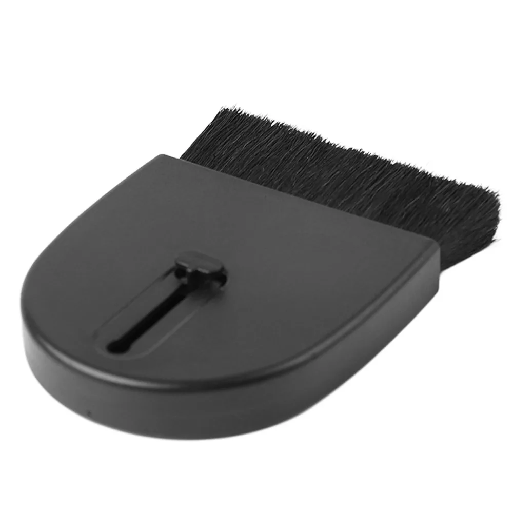 Semi Circular Record Cleaning Brush 5.5x5.4x1cm(2.17x2.13x0.39in) Retractable Design Anti Static Dust Removal Brush Black