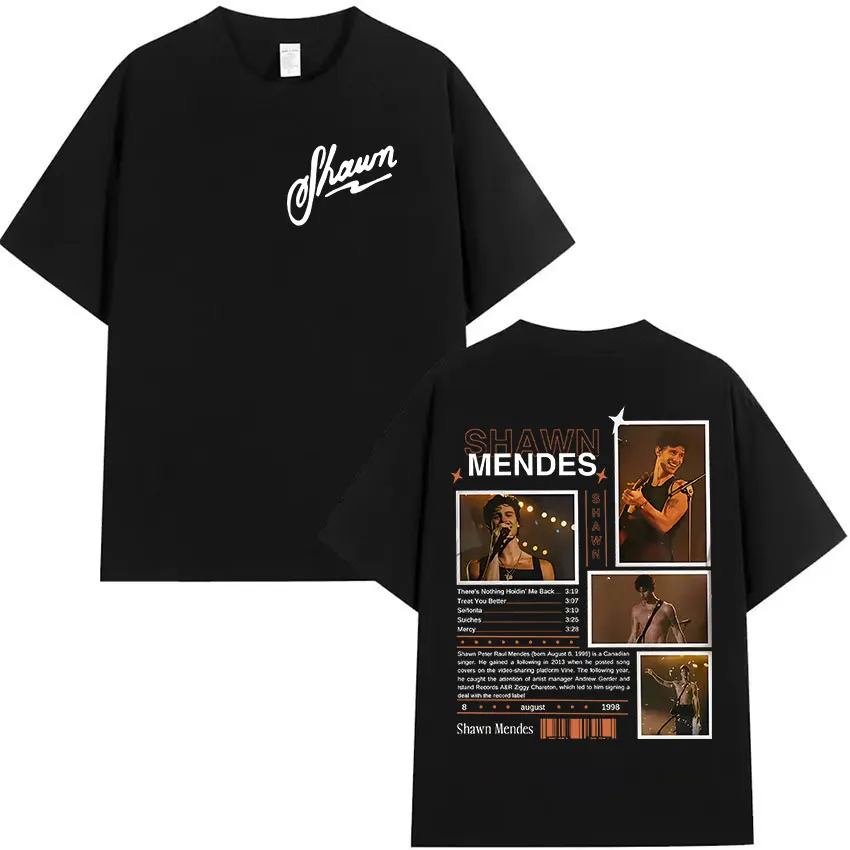

Shawn Mendes Tour 2025 Album Graphic T-Shirt Men Women Clothing Fashion Oversized Tee Shirt Hip Hop Gothic Short Sleeve T Shirts
