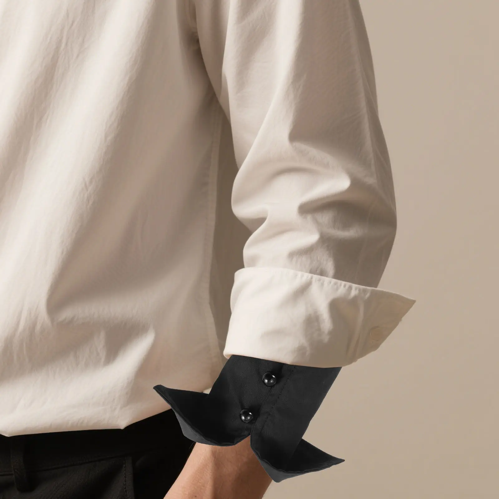 1Pair Cotton Detachable False Sleeve Cuffs Wrist Cuffs for Women Elegant Minimalist Sleeve Enhancer Professional