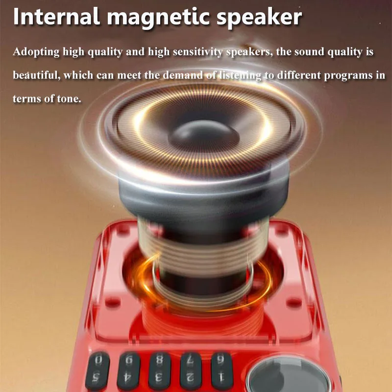 راديو FM صغير محمول شاشة LED أجهزة استقبال رقمية قابلة للشحن سمّاعات بلوتوث مسجل دعم TF USB 3.5 مللي متر سماعة