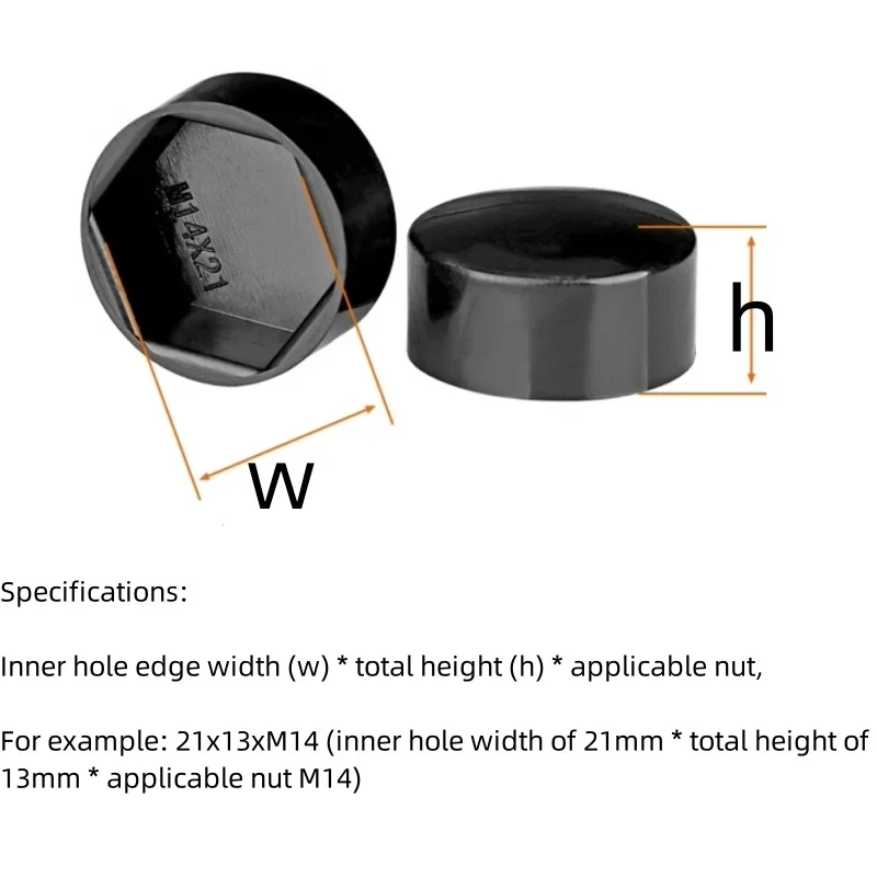 M4 M5 M6 M8 M10~M30 Plastic Protective Cap PE Nut Cap Cover Hexagonal Screw Decorative Cap Dust-Proof Cover
