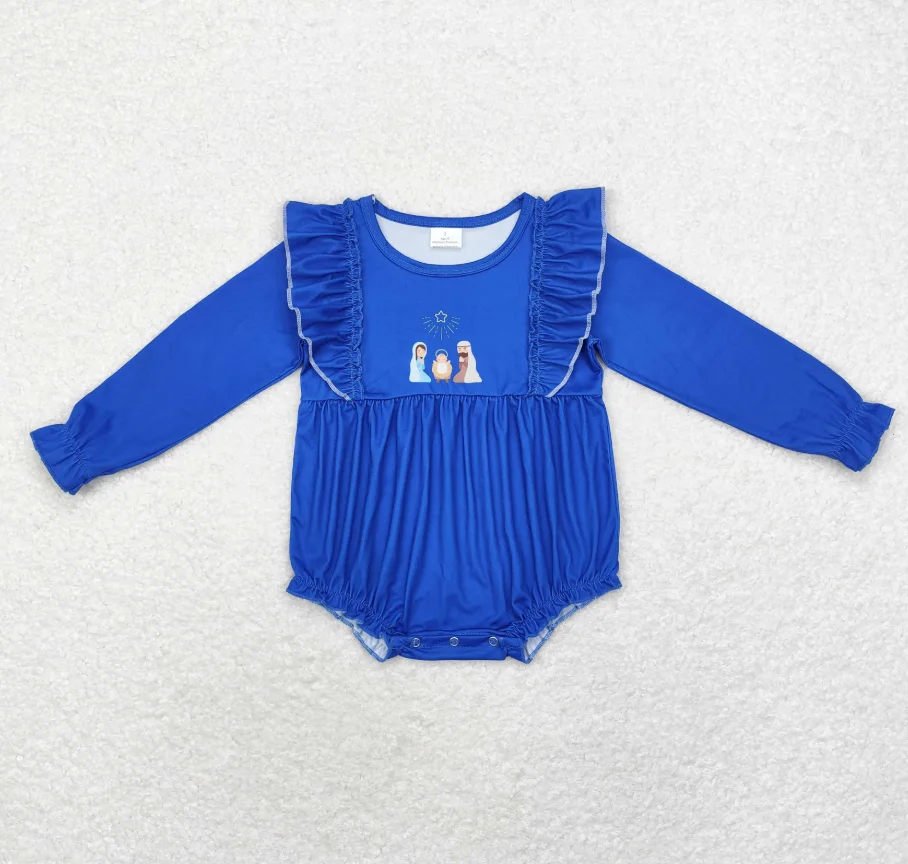 

Newborn Baby Girl Jesus Jumpsuit Kids Fall Winter Romper Toddler Bubble One-piece Clothing