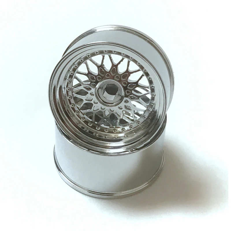 BBS 20mm Metal Wheel Hub RC Car 1/28 for Mosquito Car MINI-Z BZ3 MA030 AWD DRZ GLA Bright Silver