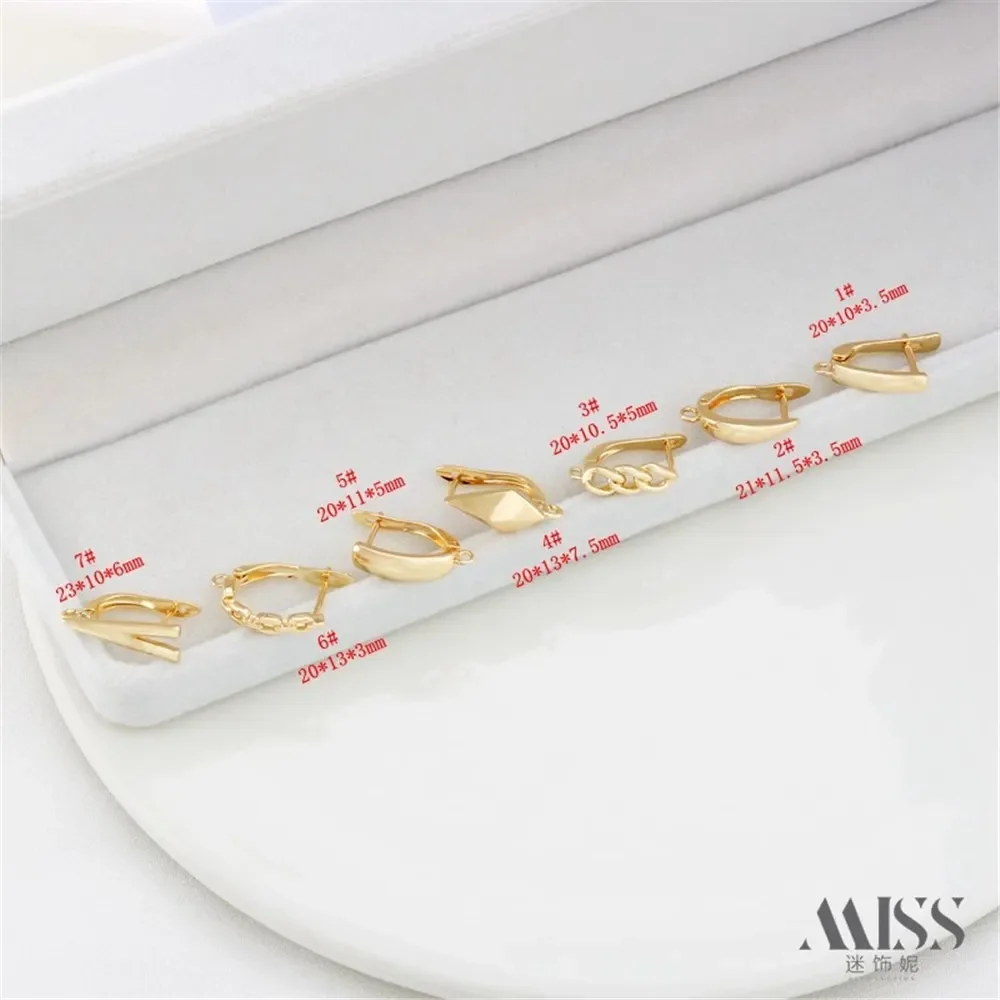 14K Gold-plated U-shaped Belt Hanging Earrings Ear Buckle O-shaped Ear Hook DIY Ear Buckle Simple Ear Accessory