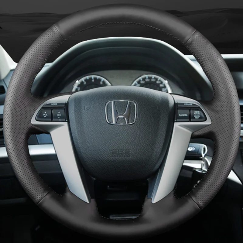 

Customize Microfiber Leather Car Steering Wheel Cover Non-slip breathable For Honda Accord 8 Odyssey Pilot Car Accessories