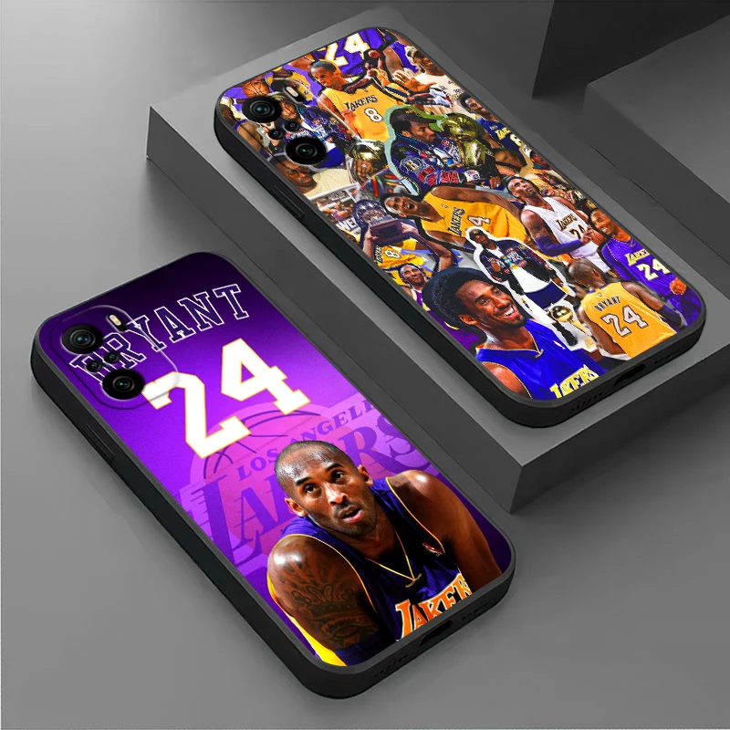 Basketball no-24 K-Kobe Phone Case For Xiaomi Redmi Note 12 11E 11S 11 11T 10 10S 9 9T 9S 8T Pro Plus 5G Black Cover