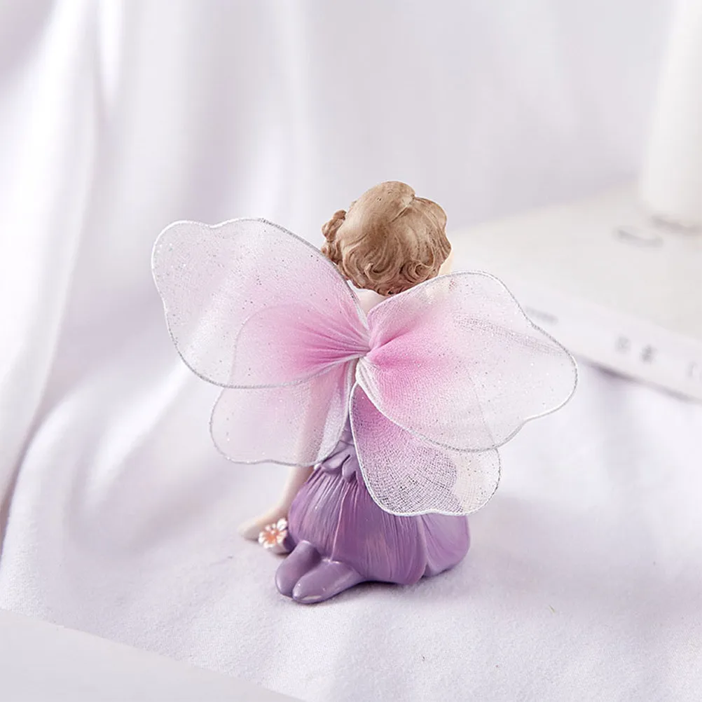 Resin Flower Fairy Statue Handcrafted Decorative Sculpture for Home Desktop Table Window Shelf Garden Wedding Birthday Gift