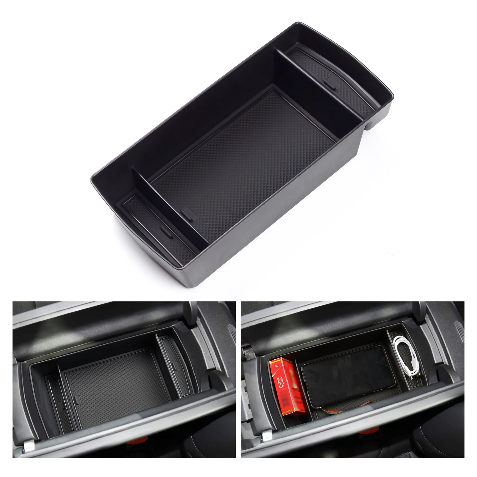 Boîte de rangement pour accoudoir pour PEUGEOT 408 2023, organiseur de plateau de console centrale, accessoires intérieurs, tapis de rangement
