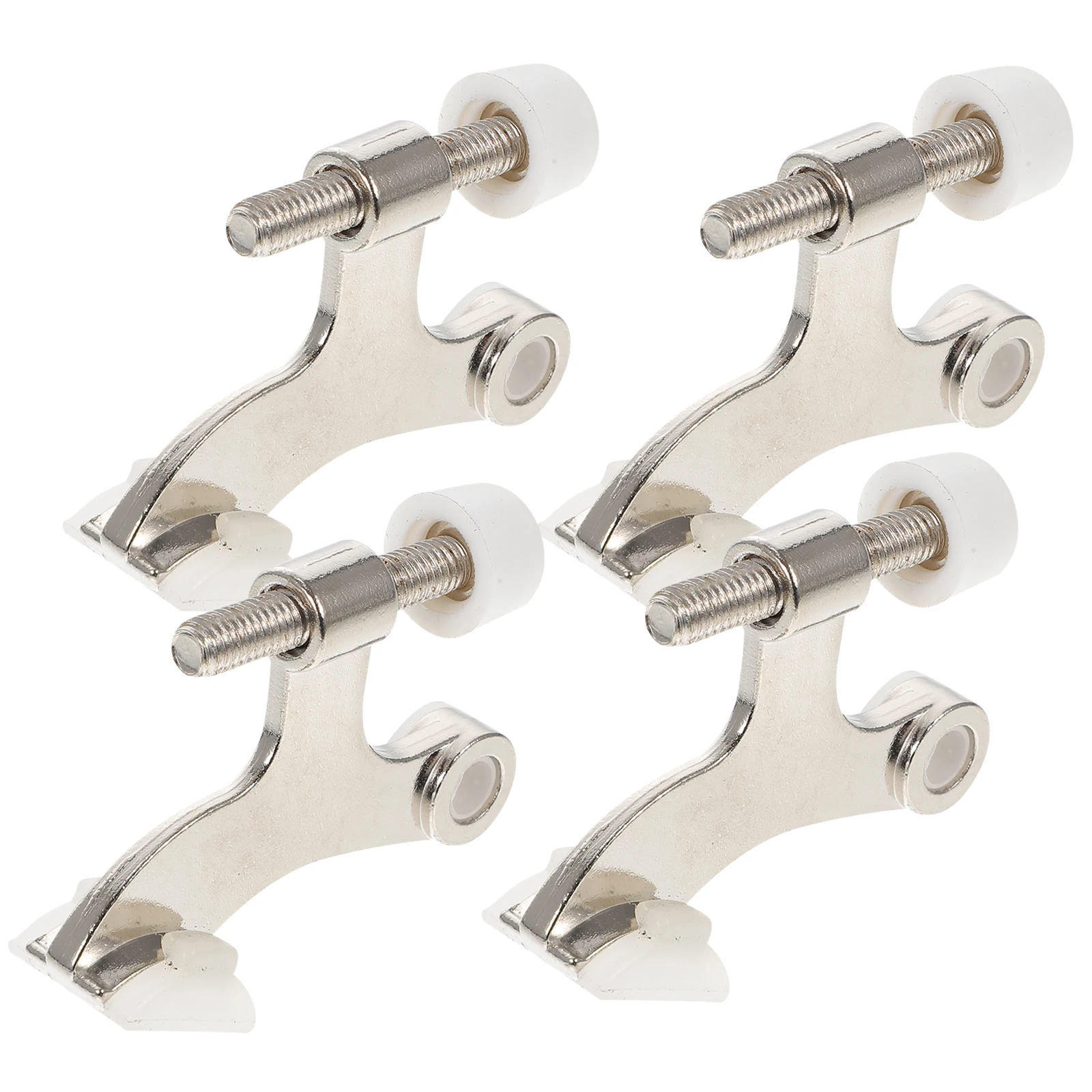 

4 Pcs Household Hinge Mounted Door Stop Zinc Alloy Dual Purpose Stopper Heavy Duty
