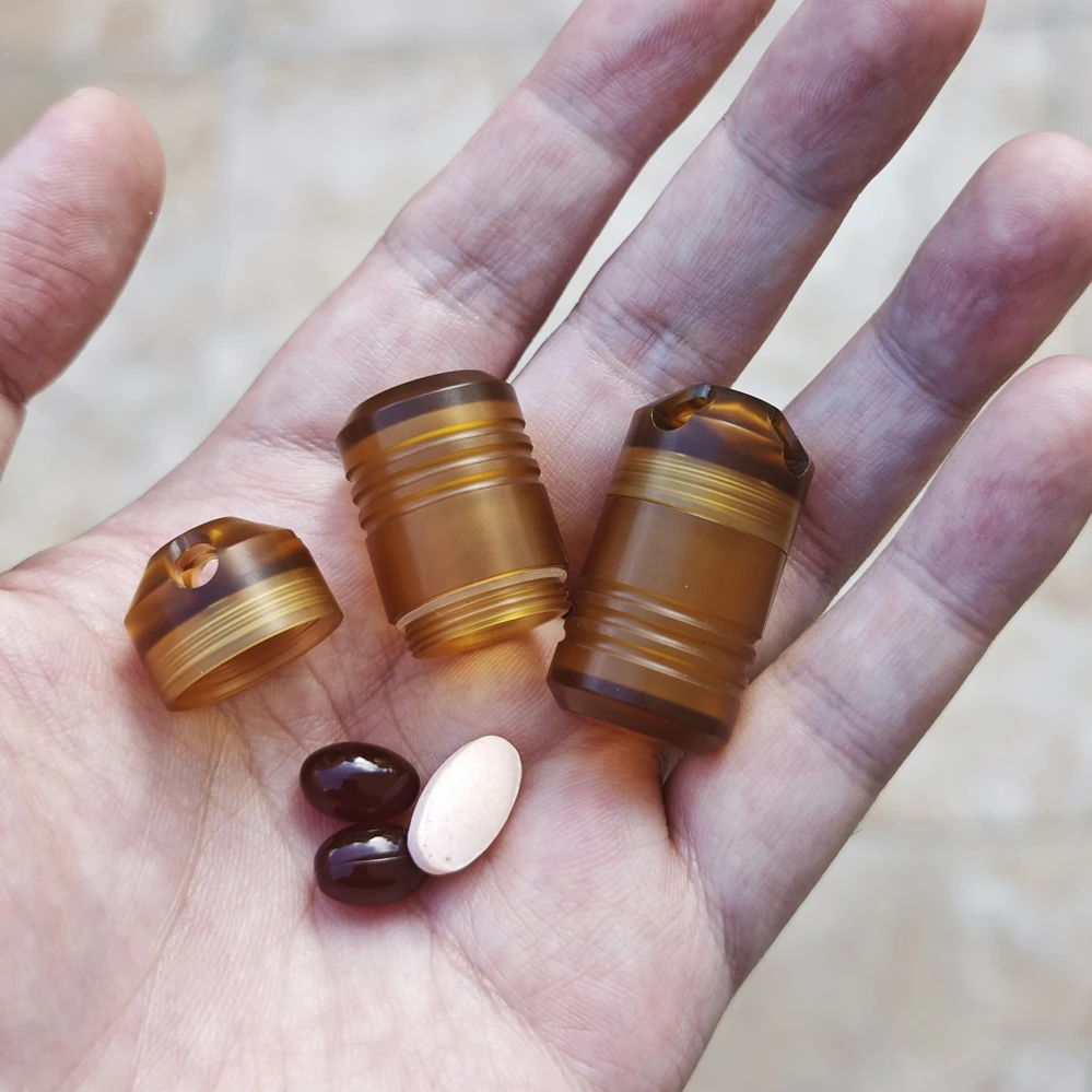 EDC Ultem Imported PEI Portable Sealed Waterproof Container Capsule Bottle Can Medicine Box Storage Tank Multifunction EDC Tools