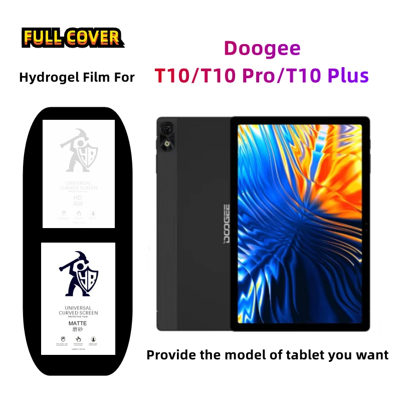 

2pcs Matte Tablets Hydrogel Film For Doogee T10 Plus HD Screen Protector For Doogee T10/T10 Pro Frosted/Clear Full Cover Protect