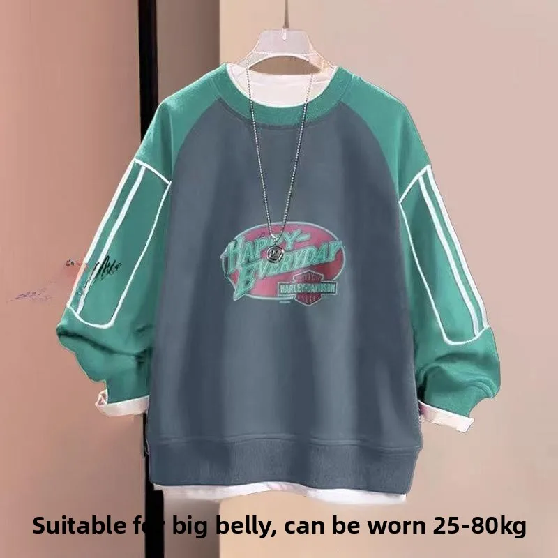 

Футболка с длинным рукавом большого размера для полных мальчиков, осенняя одежда, свободный крой, базовый слой, толстовка, новинка весны, уличная одежда для дождливой погоды