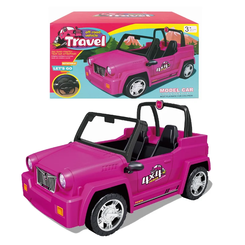 Fashion Doll's Vehicle SUV Travel Jeep Car Model Suitable for 11.8in Dolls 2 Seaters Funny Lifelike Style Girl Birthday Toy