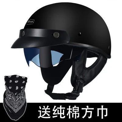 

Chopper Biker Open Half Face Motocross Helmets For Adults Motorbike Helm Free gift Motorcycle Helmet for man women DOT approved