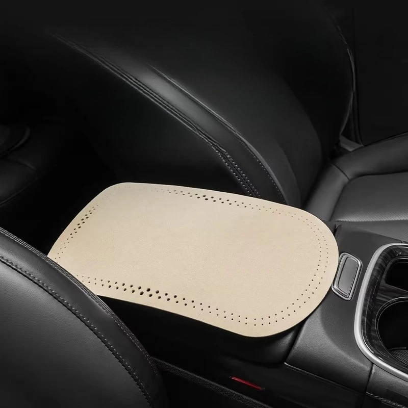 Car Armrest Pad for Polestar 2 3 4 Suede Leather Center Console Cover Cushion Anti-Slip Mat Protector Accessories Interior Tools