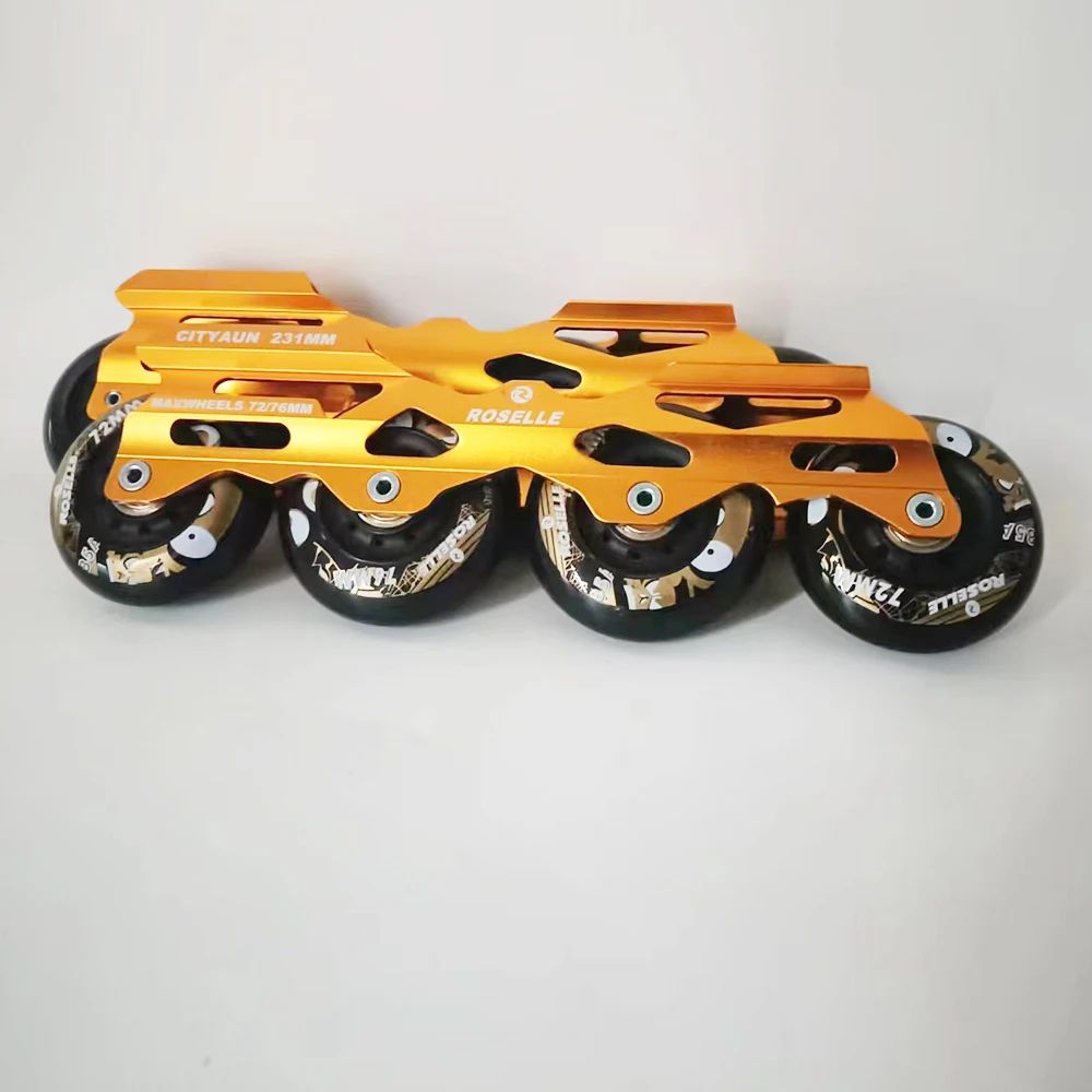 Rodas & rolamentos do plutônio do quadro 80 76 72 mm 85a do patim da base 231 243mm dos patins para a patinagem deslizante inline de slalom para patins adultos das crianças