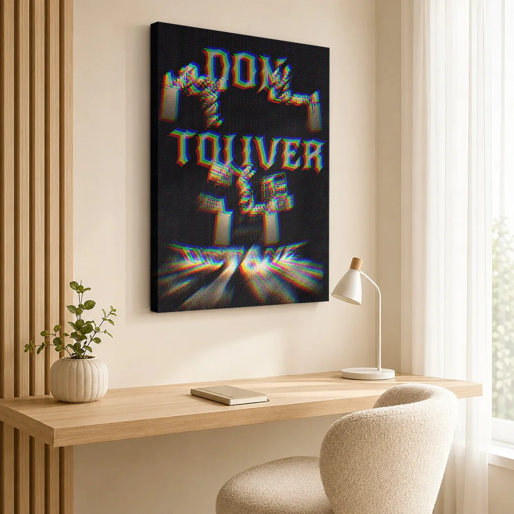 Don Toliver Glitch Framed Canvas Print Personalized Photo Digital Distortion Wall Art For Listening Lounge, Music Lover Gift