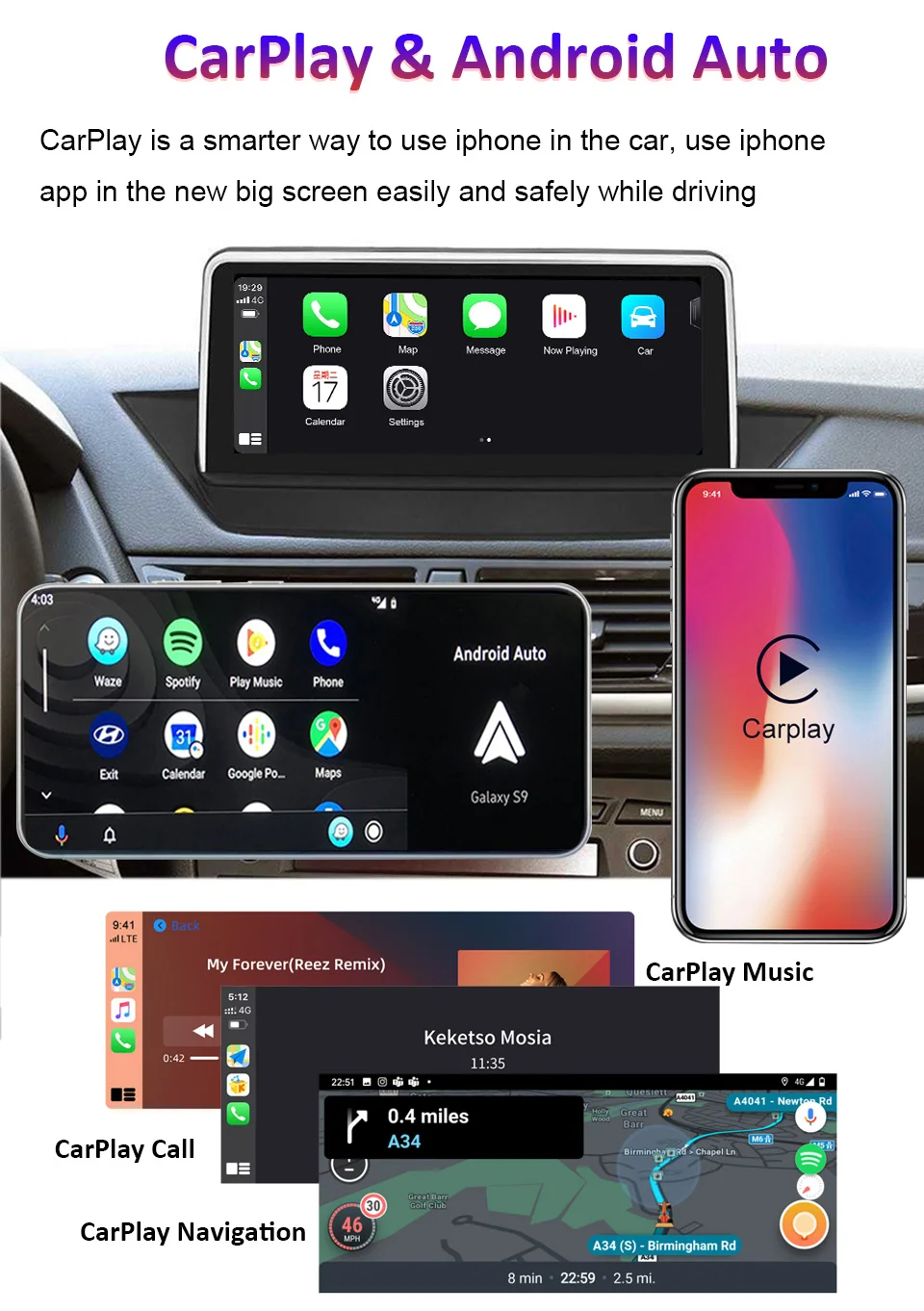 Bonroad 10.25" BMW X5 F15 Carplay Android Auto dla BMW X5 F15 X6 F16 2014-2017 NBT EVO Central Multimedia Linux Auto Screen 2Din