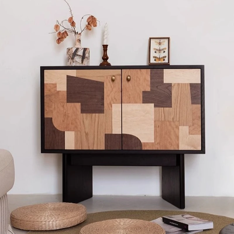 

side cabinet, living room tea cabinet, light luxury home locker, entrance cabinet, integrated storage cabinet against the wall