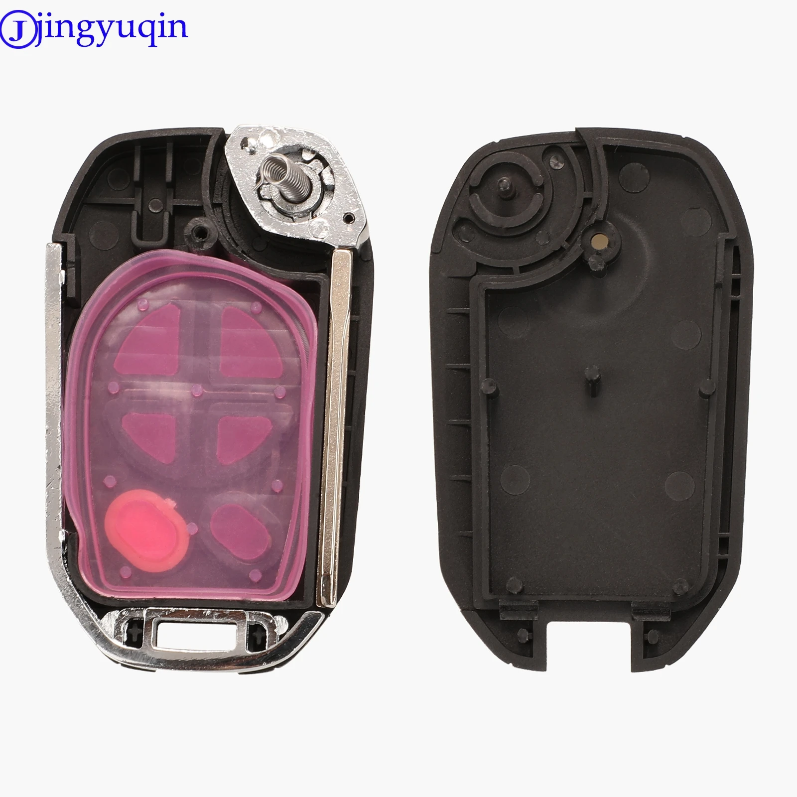 Jingyuqin Ô Tô Điều Khiển Từ Xa Vỏ Chìa Khóa Sửa Đổi Flip 3 Buttns Fob TOY43 Dành Cho Xe Toyota Tacoma Cao Cấp SEQUOIA Sienna Lãnh Nguyên