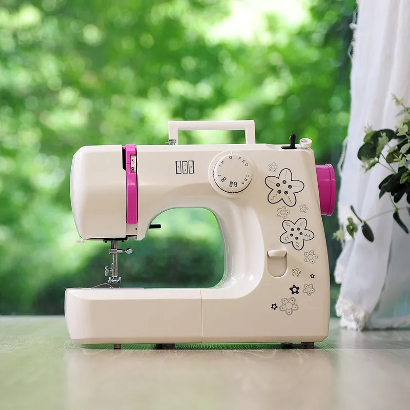 jukky jk1212 home mini portable domestic sewing machine household motor clothes making botton machine a coudre mesin jahit