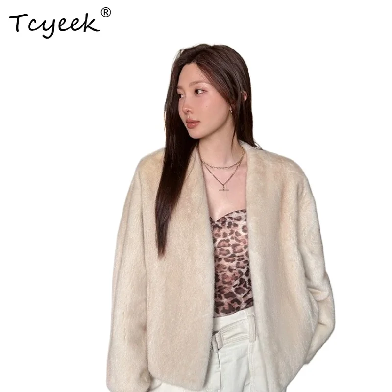

Tcyeek Whole Mink Fur Coat Woman 2026 Winter Clothes Warm Natural Mink New in Coats Women Fashion Short Style Шуба Женская