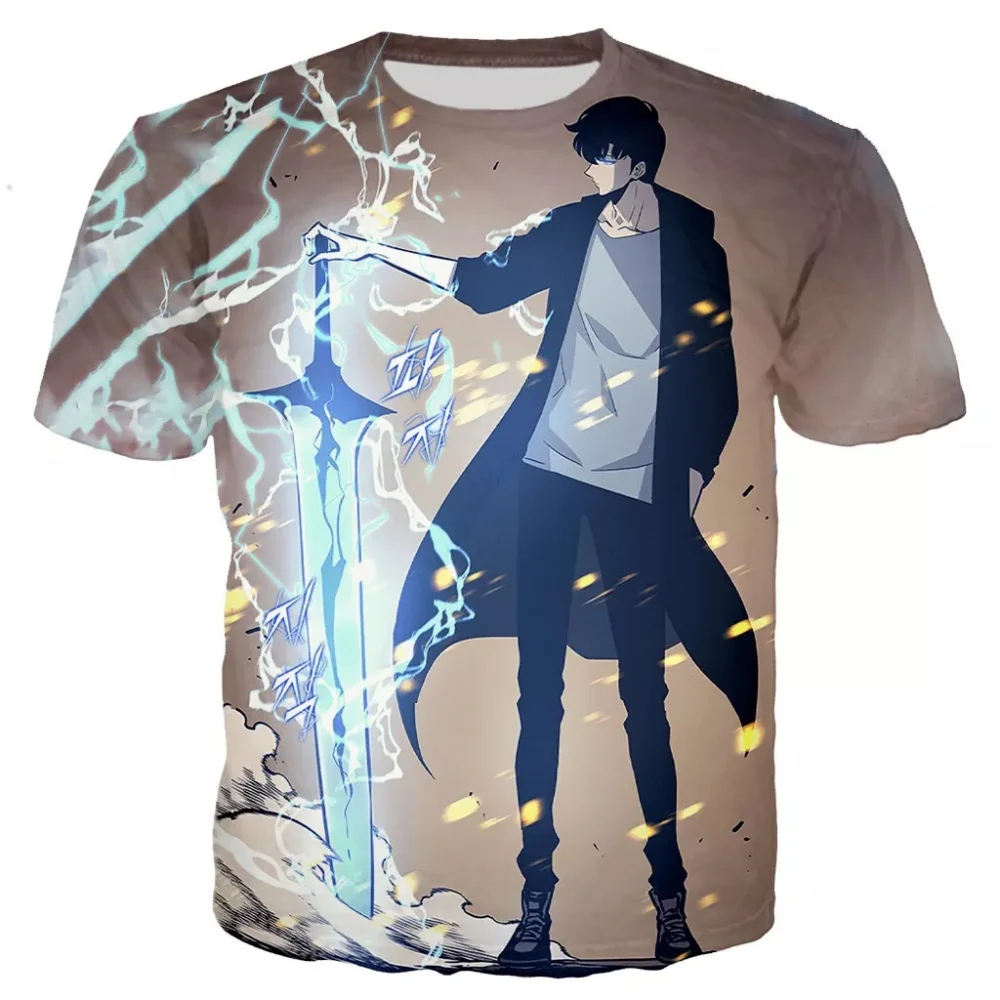 เสื้อยืดคอกลมแขนสั้นสำหรับผู้หญิงและผู้ชาย, เสื้อยืดเสื้อเชิ้ต Anime สไตล์ฮาราจูกุแนวสตรีท