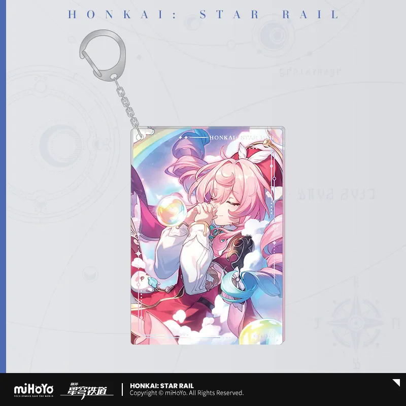 [Genuine] miHoYo Game Honkai Star Rail Light Cone Series Acrylic Pendant  Anime Keychain Badge Cartoon Accessory Halloween Gifts