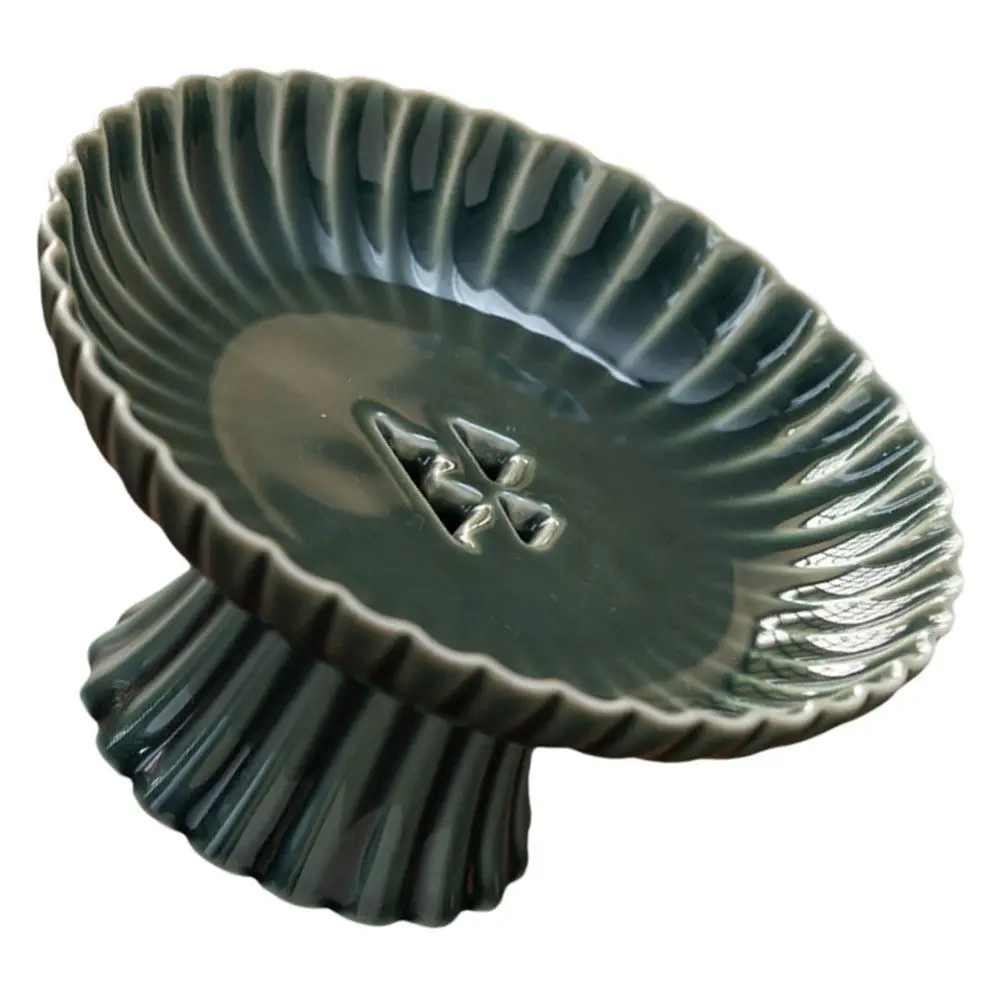 

Изысканная керамическая фруктовница на высокой ножке, чаша на ножке для чайной церемонии, закусок, фруктов, десертов, для кухни и гостиной