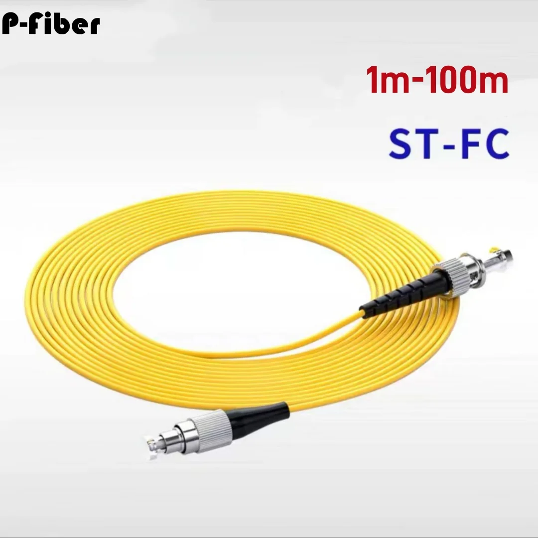 

ST-FC UPC Singlemode fiber jumper 1-100m optical patchcord Simplex square to round extension cable FTTH P-fiber optic SM